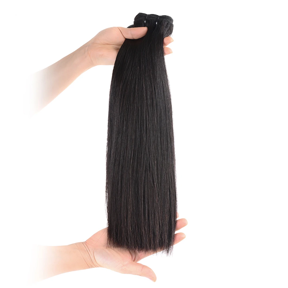 Unprocessed Vietnam Virgin Cuticle Intact Hair Bundle Vendors Bulk Double Drawn Weft Raw Indian Temple Human Hair Extensions