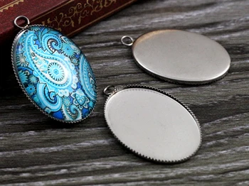 6/15 PCS, 1 (25 mm) pendentif à breloques plateau cabochon COEUR en laiton, lunette coeur BCS19 - France