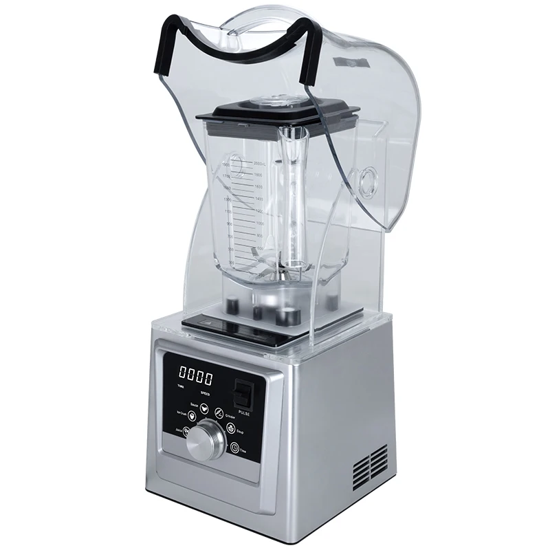 Frullatore Commerciale 2L 2200W 17000 Giri/min Per Frullati E Ghiaccio Con 5 Preimpostazioni