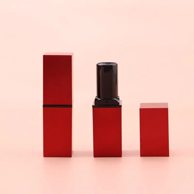 In Stock Cosmetic Make Your Own Diy Red Empty Square Lipstick Tubes