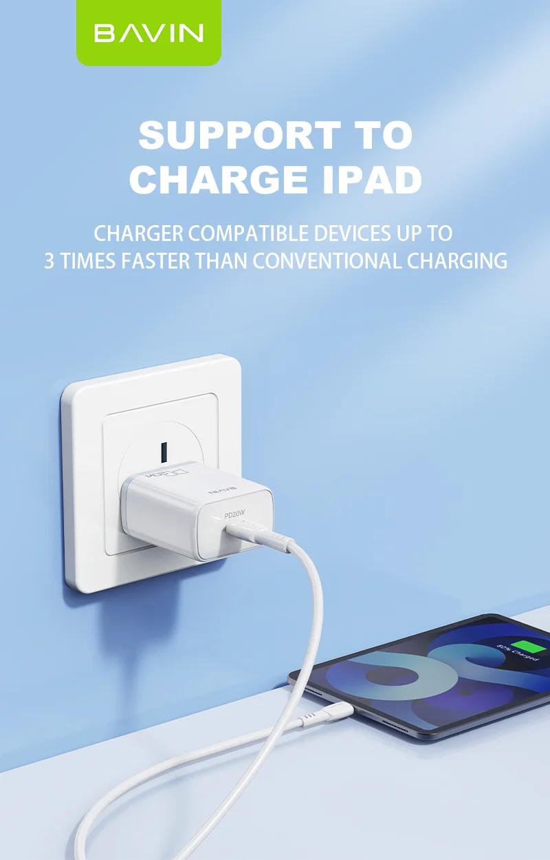Bavin Au Plug Pd 20w Adaptive Fast Charge Original Type C Lightnings