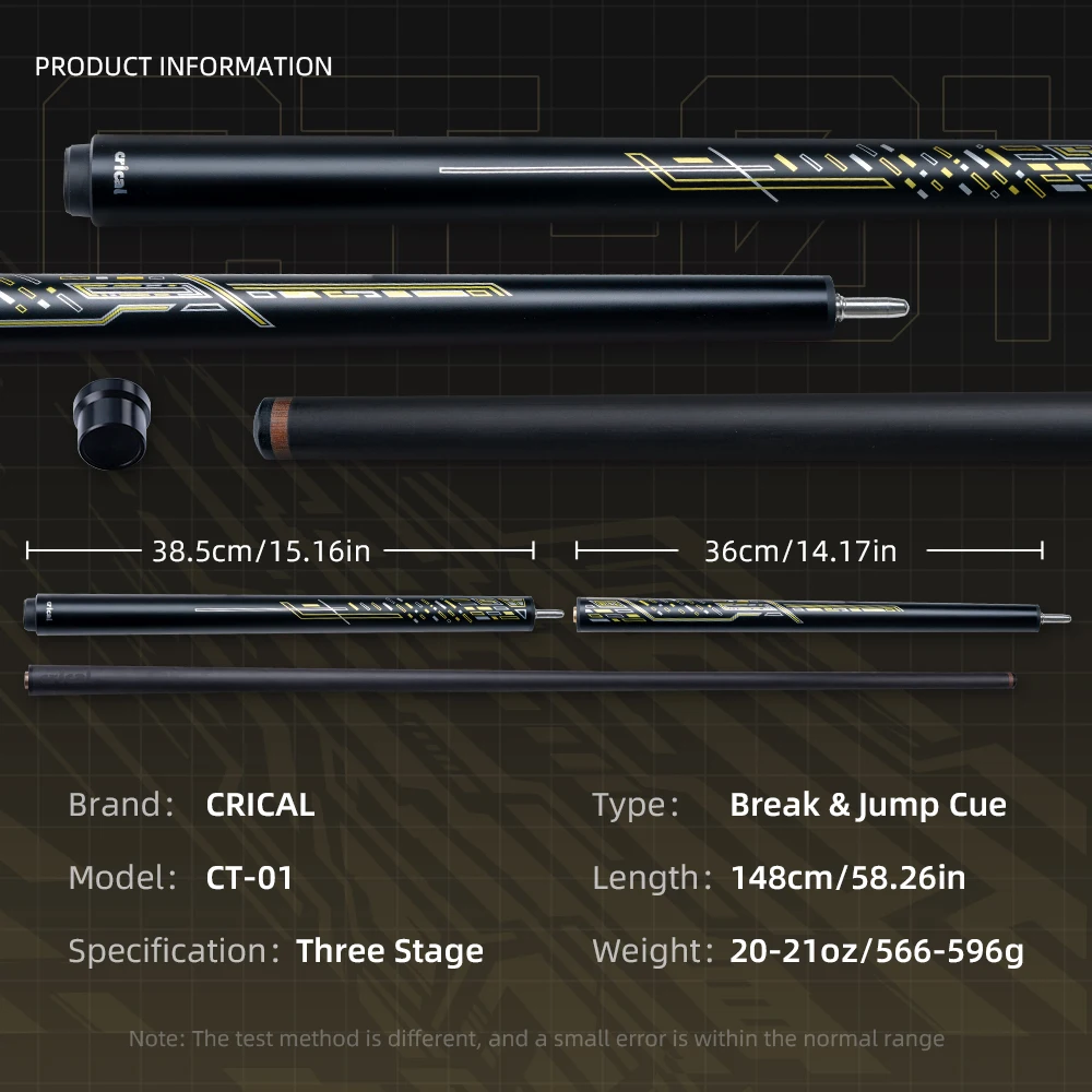 KONLLEN KL-B Series Carbon Fiber Billiard Cue Stick with 3/8*8 Pin
