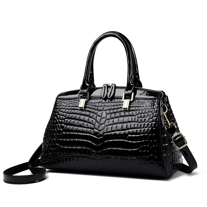 2023 Lack leder Krokodil leder Handtasche für Damen Damen