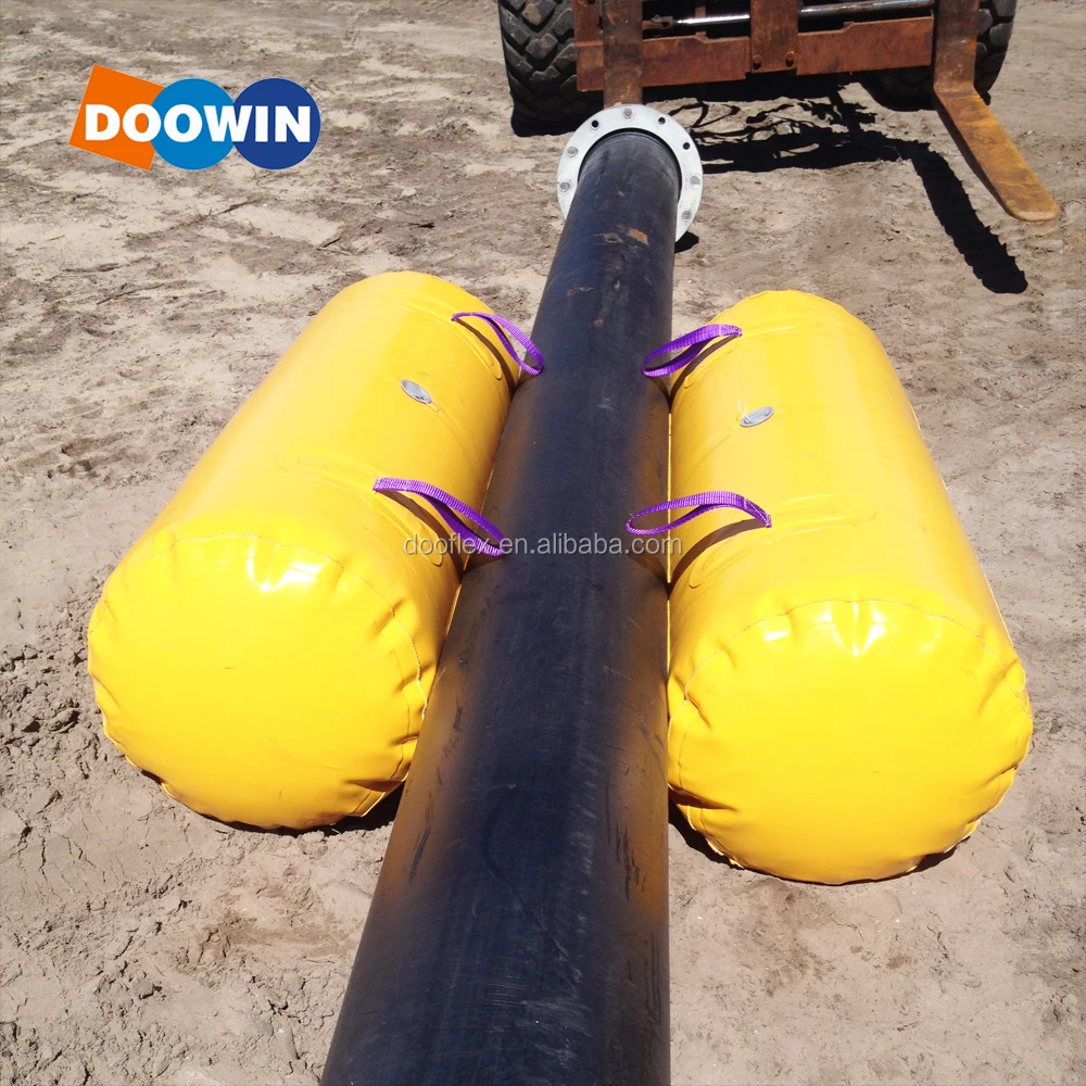 High Quality PVC Floating Pontoon Pipeline Floater Twin Inflatable Cable Floats for Pipeline Installation