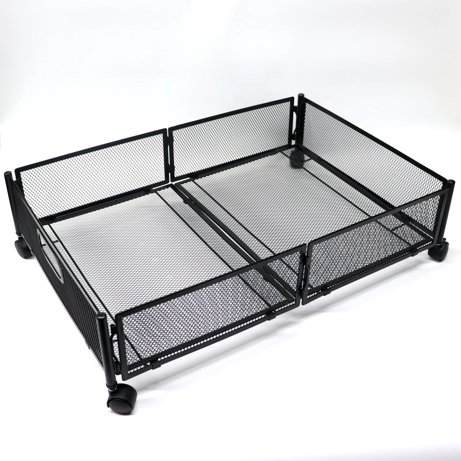 Hot Sale Under Bed Storage With Wheels Foldable Box Container Metal