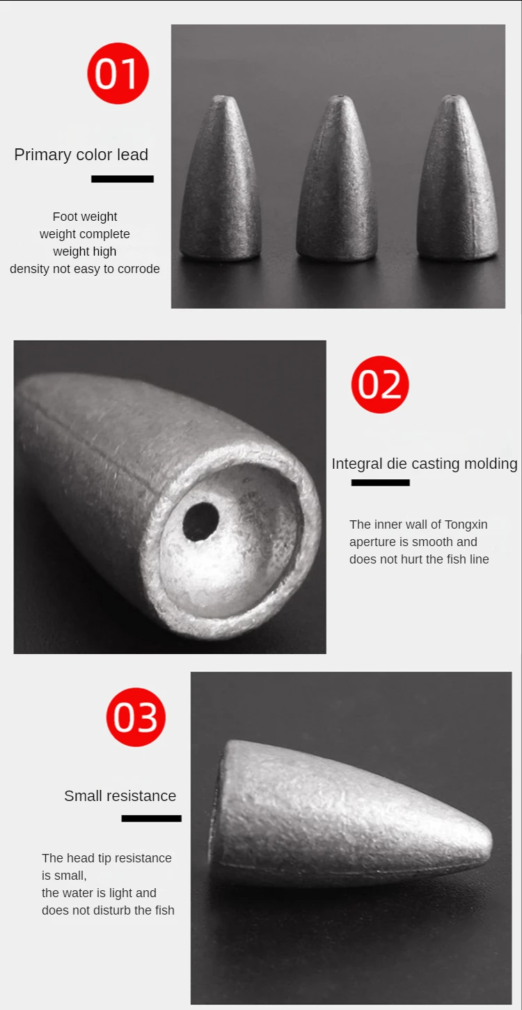 Pyramid Sinkers Oem Custom 2g 3.5g 5g 7g 10g 14g Bullet Moulds Slide