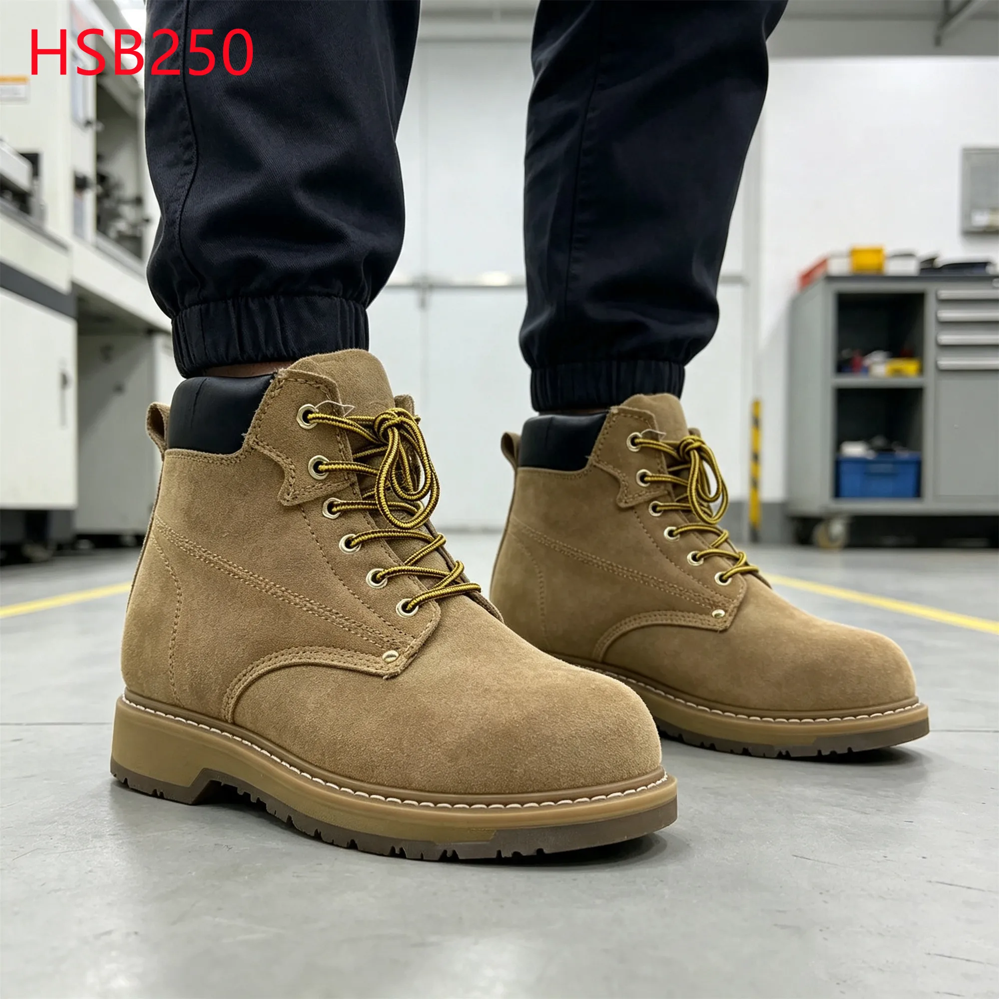 LXG,machine Building 4 Layers Goodyear Sole Hua Singh Safety Boots Falling Object Protection 200J Men Leather Work Shoes HSB250