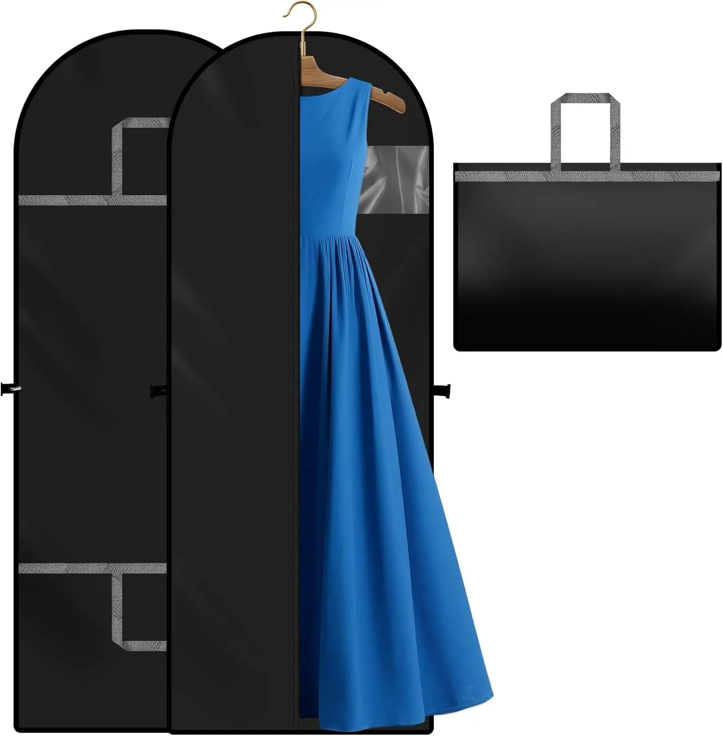 dress blues garment bag Lightweight Dress Uniform Garment Bag (Black With Blue Zip)
