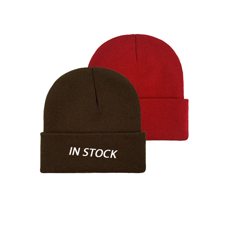 Custom Beanie Manufacturers Cap Custom Logo Graphic Design Printed Jacquard Beanie Hats Knit Beanie