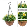 Artificial Yellow Flower Hanging Basket Plant With Coconut Liner