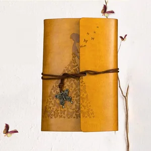 Pu Leather Journal Vintage 2026 Travel Diary Nice Design  A6 Size Soft Cover Notebook