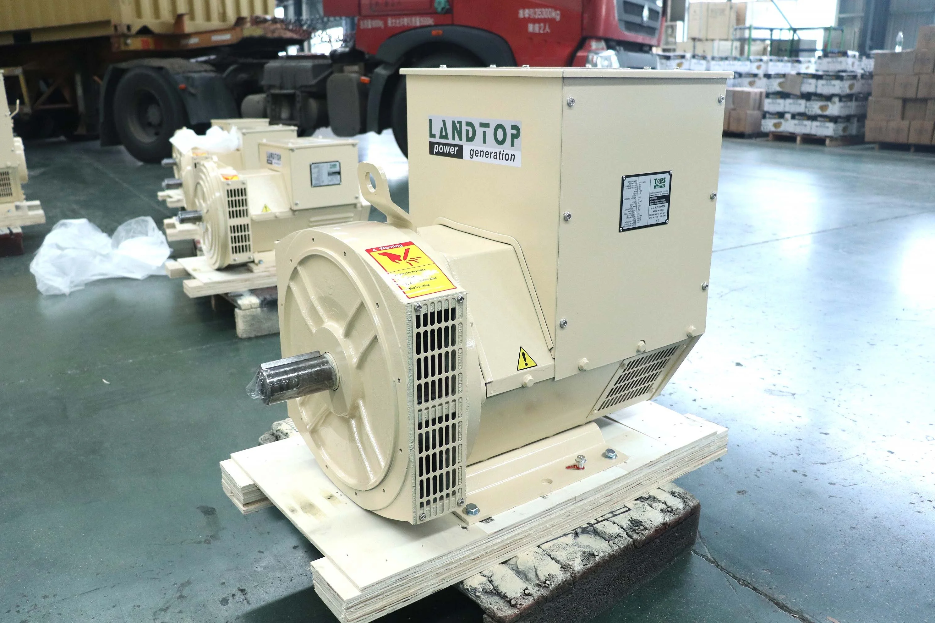 LANDTOP 48kW 60kVA AC Alternator Generator 50kW Dinamo with Shaft Double Bearing 3 Phase Full Copper Brushless Dynamo on Sale