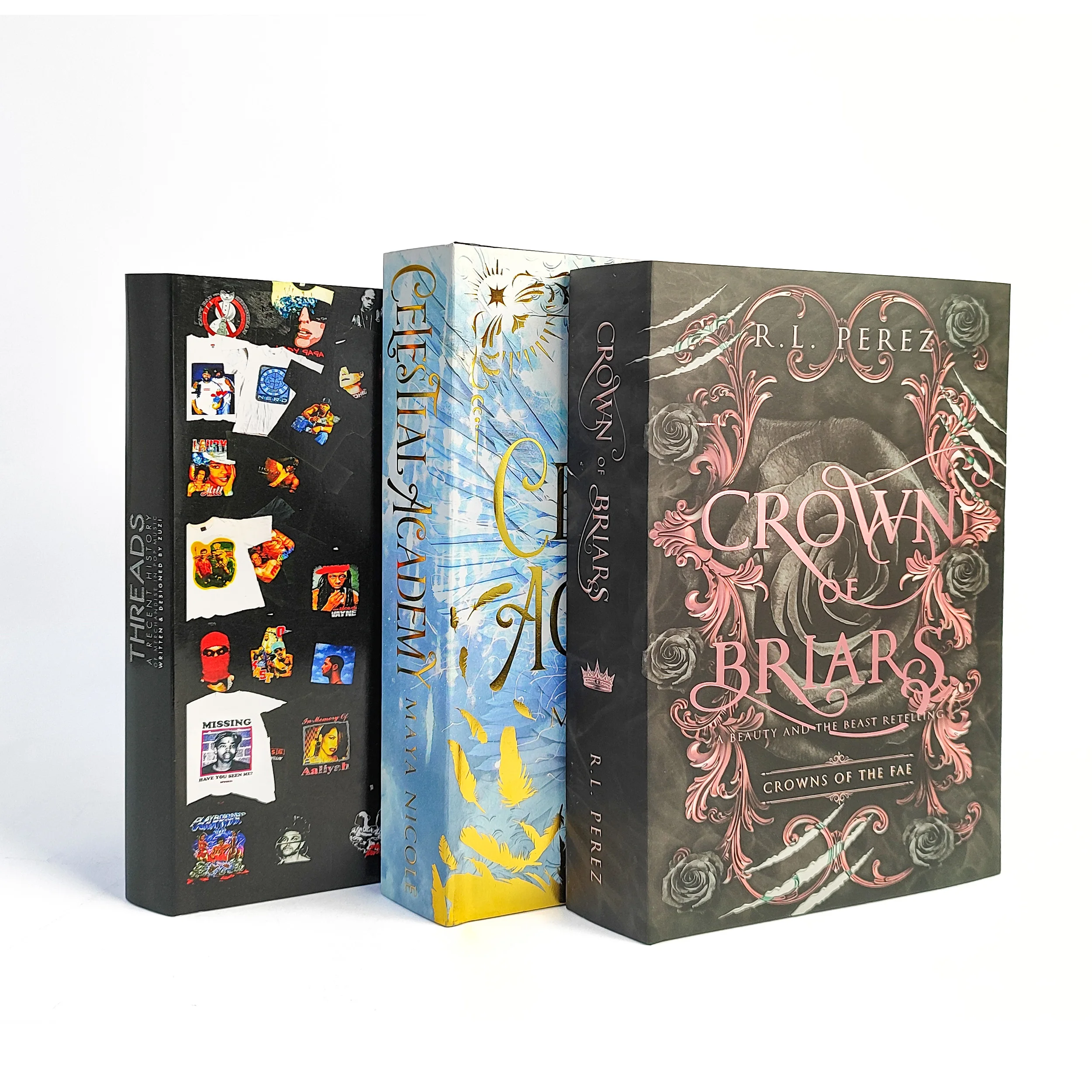 Custom Independent Publisher Romantic Fiction Novel Book Printing Service with Spray Edges Hardcover Book with Dust Jacket