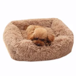 Hot Sale Pet Beds Rectangle Plush Dog Beds Cat Beds Mat Wholesale Winter Warm Pet Sofa