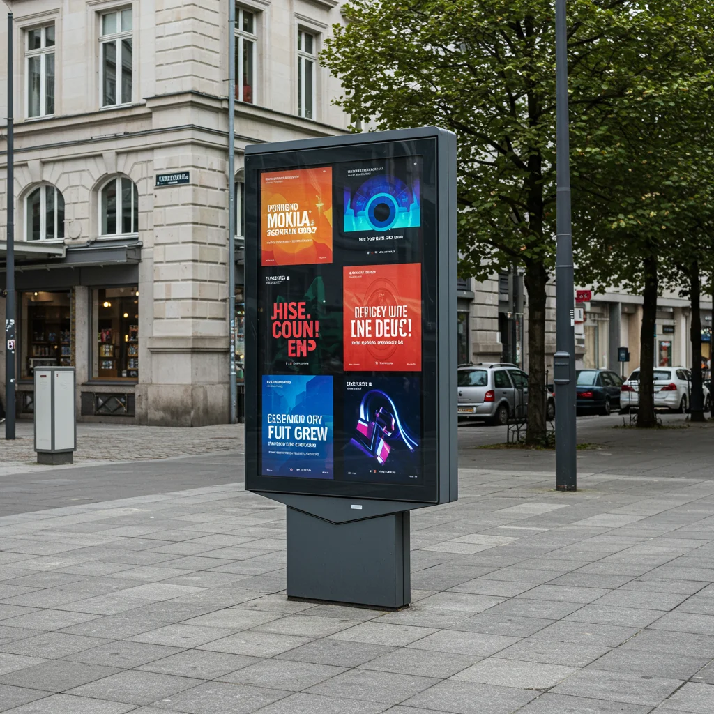 Smart City Interactive Link IOT MINI LED Solar High Temperature Resistant 4000 Nits 5k Digital Signage Advertising Display Media