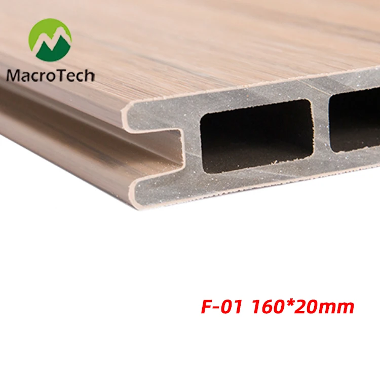 High Quality Plastic Wpc Macro Tech Wood Grain Fence Panel Wooden Lamellar Boards