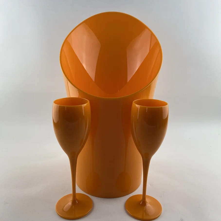 Акриловое ведро для льда черного цвета шампанского, Сардина