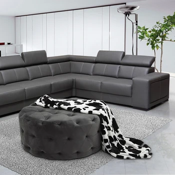 Nordic Luxury Velvet Fabric Stool Plus Cotton Thickening Comfortable Multiple Colour Chesterfield Ottoman