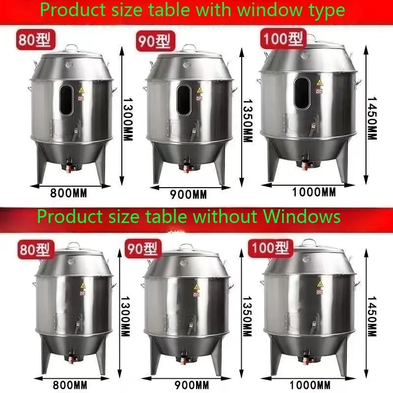 Commercial Stainless Steel Vertical Roast Duck Equipment Gas Type Drying Duck Meat Roast Duck
