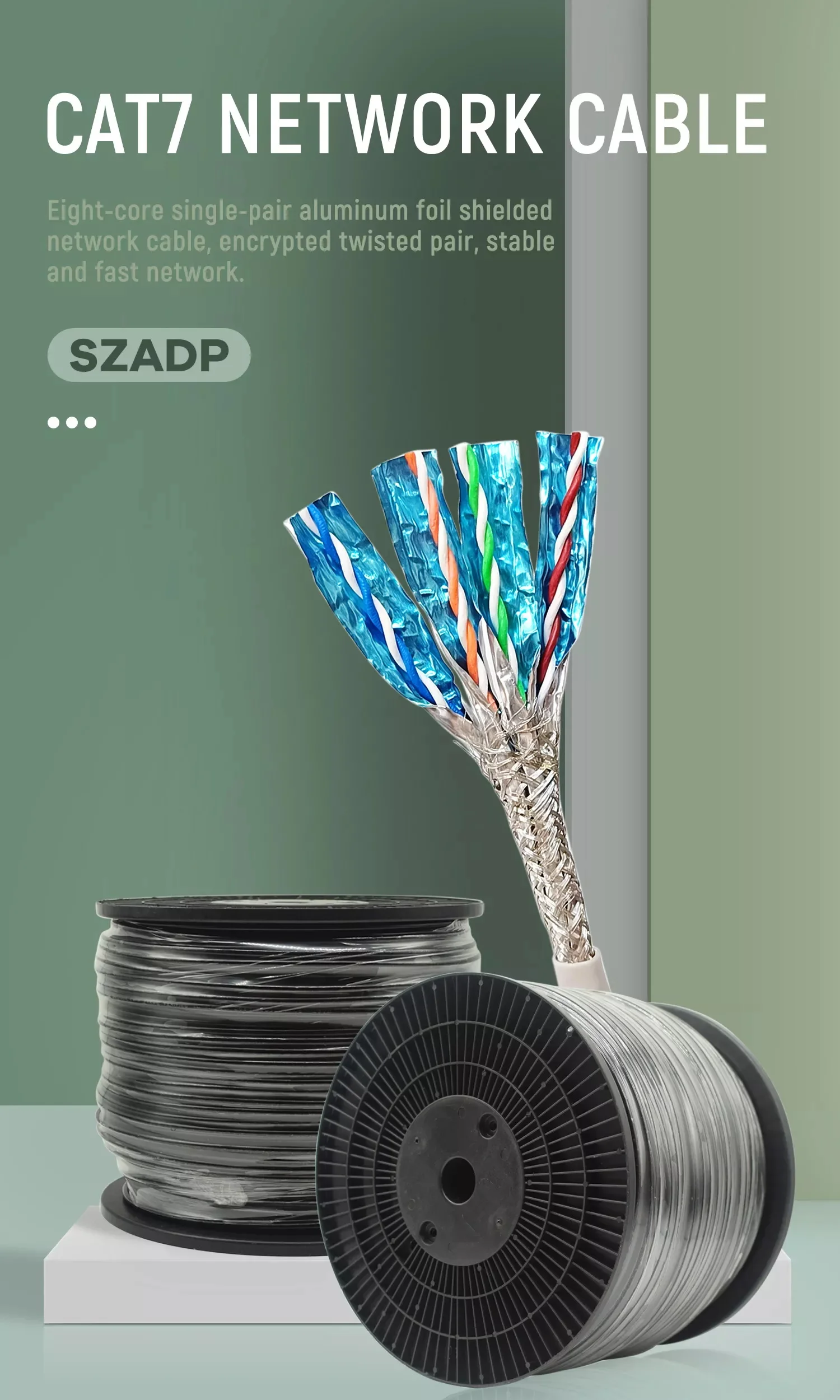 Outdoor Network Cable Cat6 Cat7 Utp/ftp/sftp Cable Copper 0