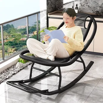 Balcony Leisure Rocking Chair Lounge Chair Lazy Rattan Chair