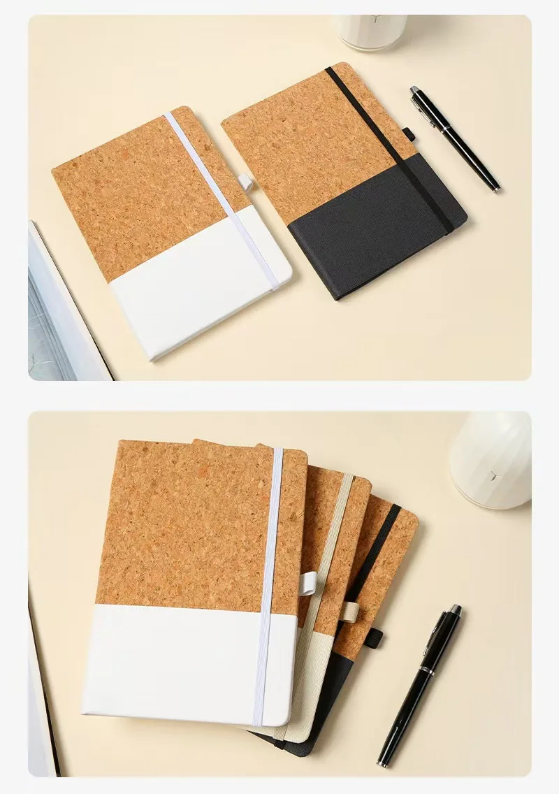 A5 notebook made of eco-friendly straw and cork can print logo for learning and office stationery wholesale preview 5