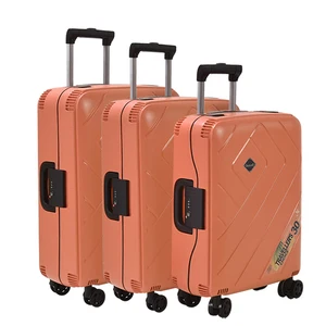 Popular Design Lightweight Suitcase PP High Quality 3 Pieces Trolley Luggage Sets Airport Luggage Trolley for Long Trip