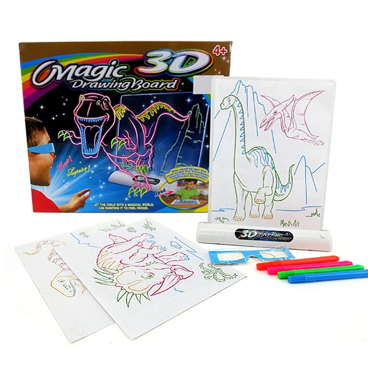 Children Educational Toys Dinosaur Draw Board,Magic Toys 3d ...