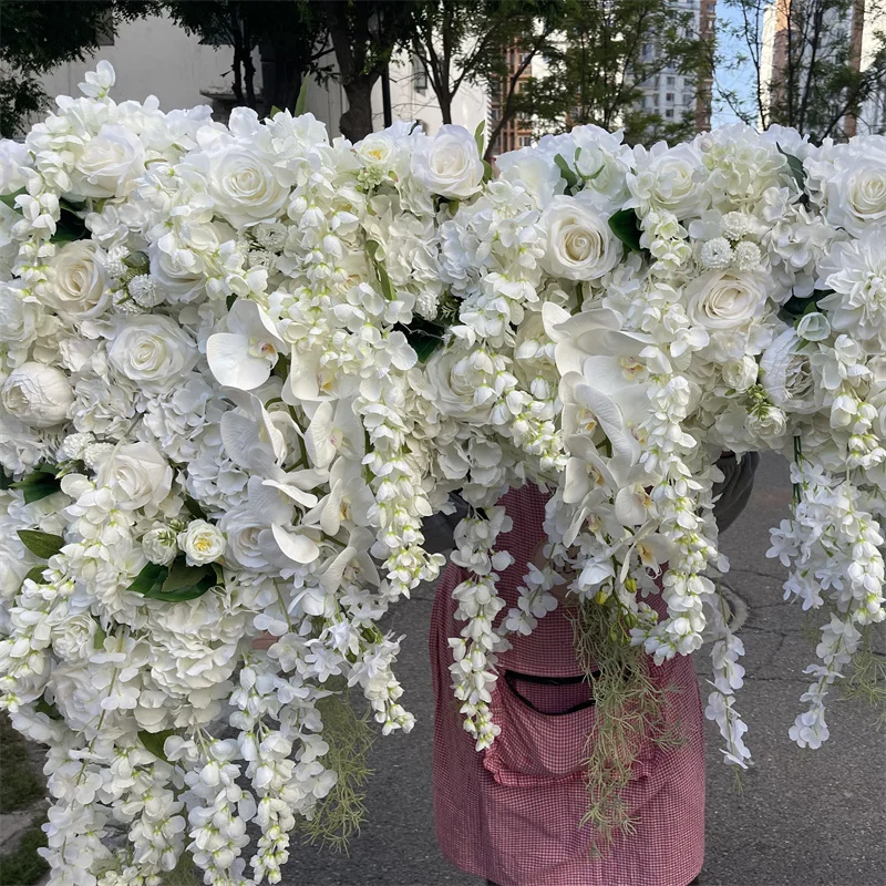 Ifg Popular Rose Orchid Wisteria Hanging Flowers Vine Garland Tassels