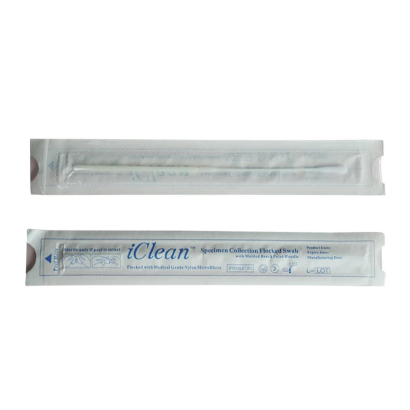 Laboratory Transport Flocking Nylon Flocked Urethral Swabs test Sterile Naso Nasal Nasopharyngeal Swab