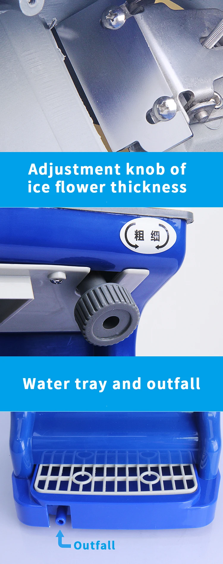 Fully Automatic Ice Crusher/ Commercial Ice Shaver Machine Bkn198 For