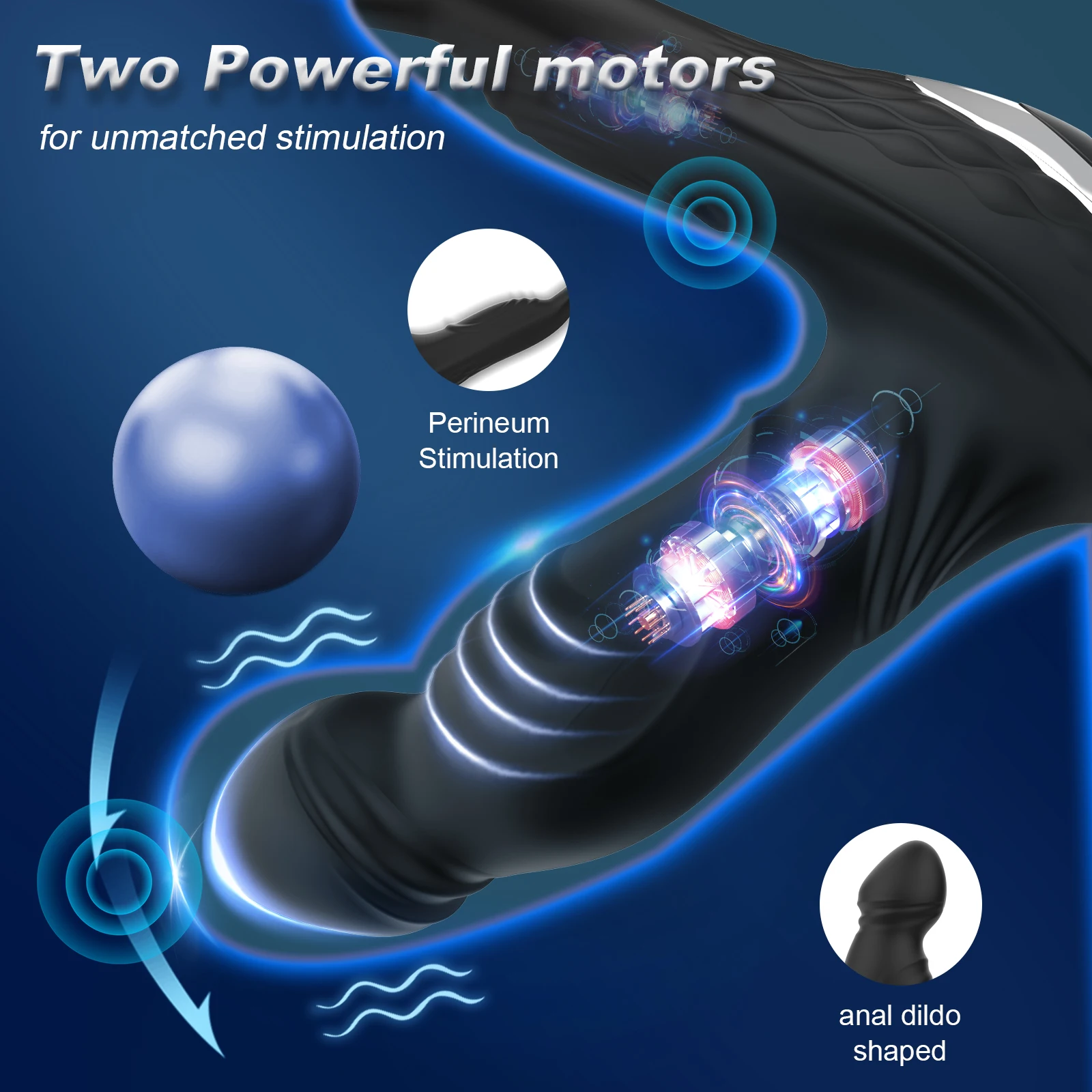 APP Control Soft Silicone Skin-friendly Adult Product Gay Anus Toys 9 Vibration Modes Anal Butt Plug Vibrator Cock Rings