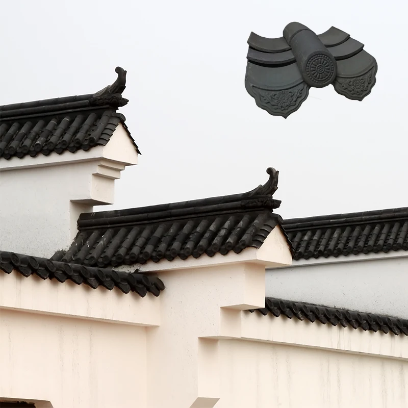 Classical Chinese Courtyard Architecture With Grey Clay Roof Tile