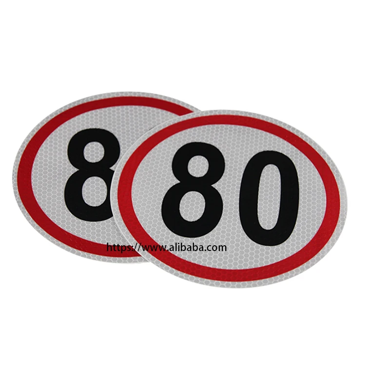 Custom Cheap Car Reflective Speed Limit Sign  Vinyl  Stickers
