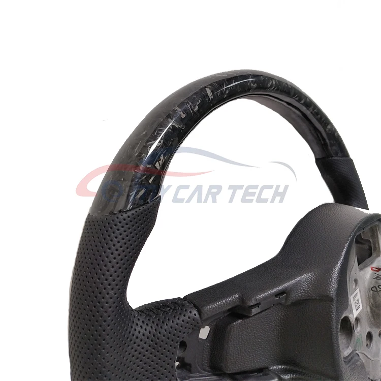 Normal Carbon Fiber and Leather Steering Wheel for VW GOLF 7 MK7 ...