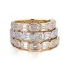 14K solid gold lab diamond ring
