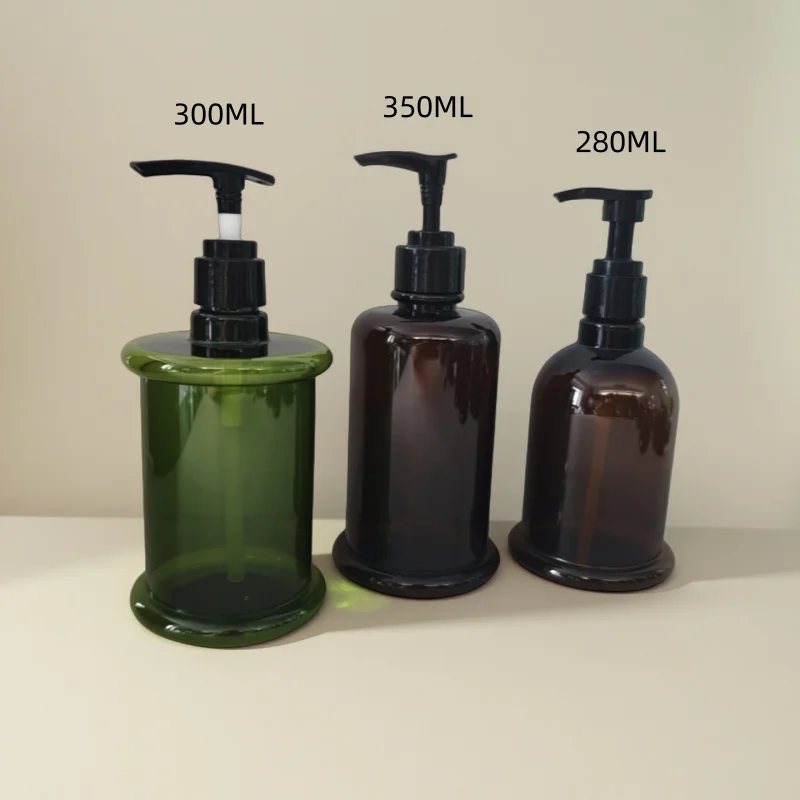 Custom Luxury 300ml 400ML 500ml PET Plastic Pump Bottle Shampoo Shower Gel Body Wash Bottle for Hotel Packaging