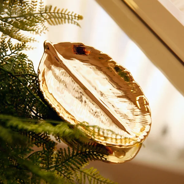 Современный роскошный женский лоток для хранения ключей керамические лотки ювелирных изделий с гальваническим золотым