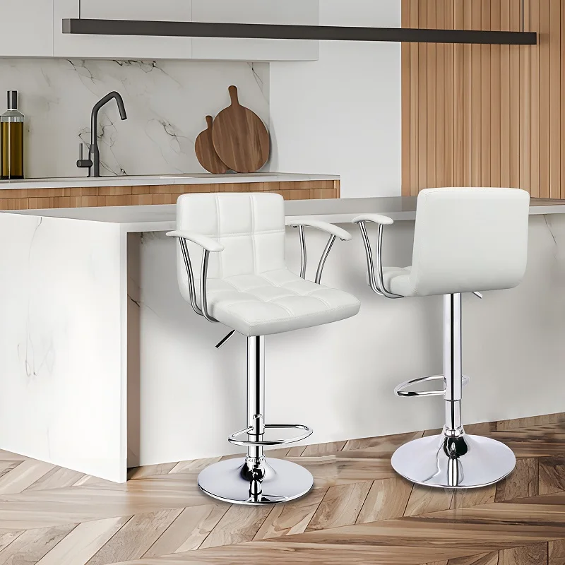 Customized Kitchen Island Leather Bar Chairs Waterproof Swivel Bar ...