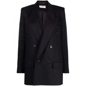 High Quality Luxury Custom Classic Black Formal Blazers For Woman
