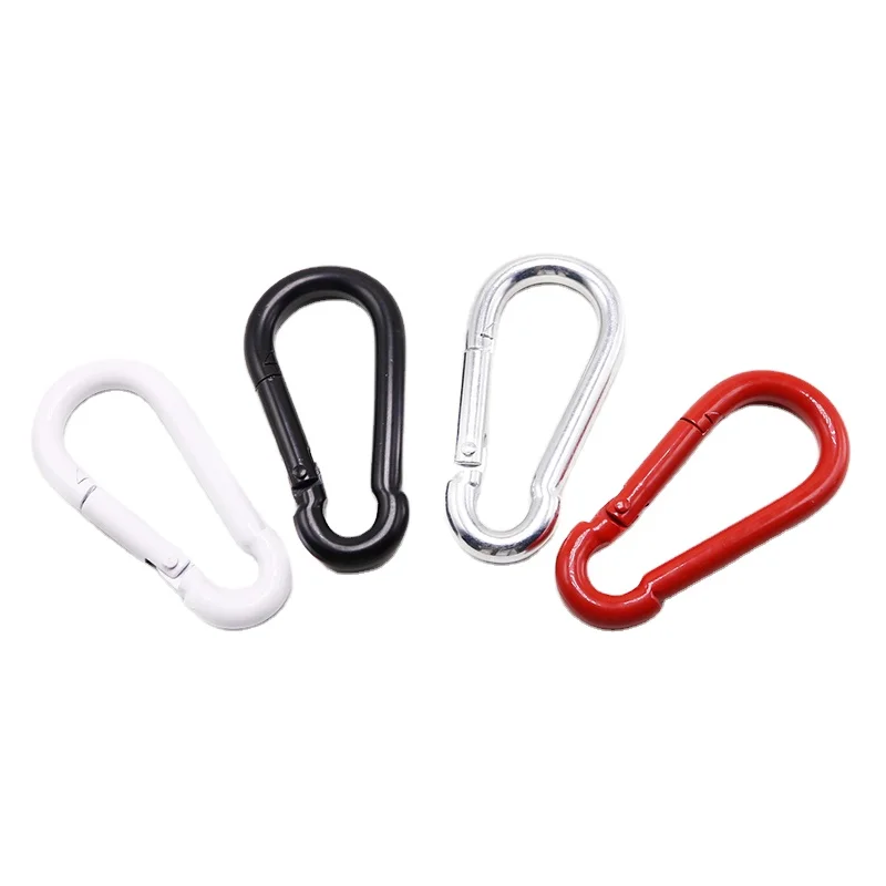 Factory Price Strong 8# D Shape Clip Climbing Rotating Lock Carabiner Hook