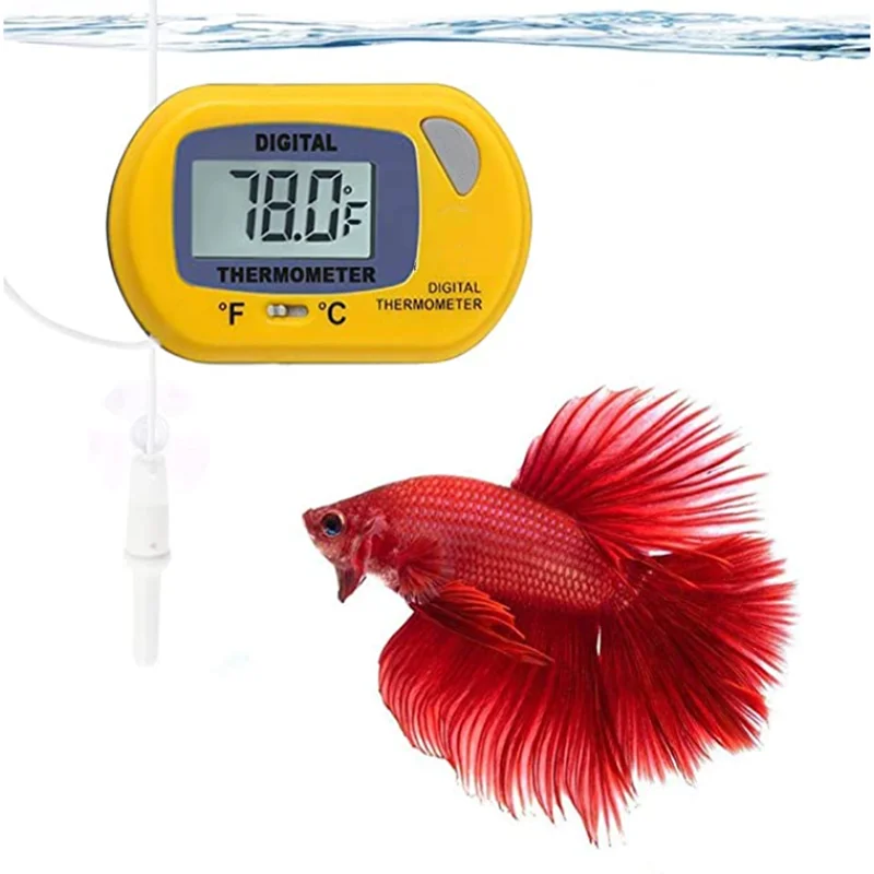 Termómetro Digital LCD Pez Tanque Acuario Sonda de Temperatura Medidor De Agua Reptil 