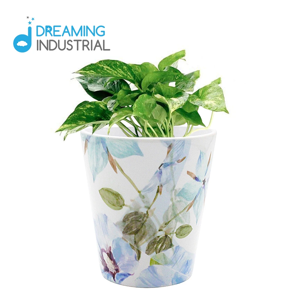 Сублимационный пустой керамический цветочный горшок 12 унций для растений