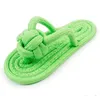 Green cotton slippers (approx. 16*7CM)