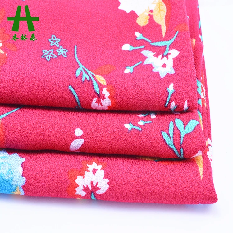 Mulinsen текстиль 40s вихревой Печатный тканый мох креп вискоза ткань