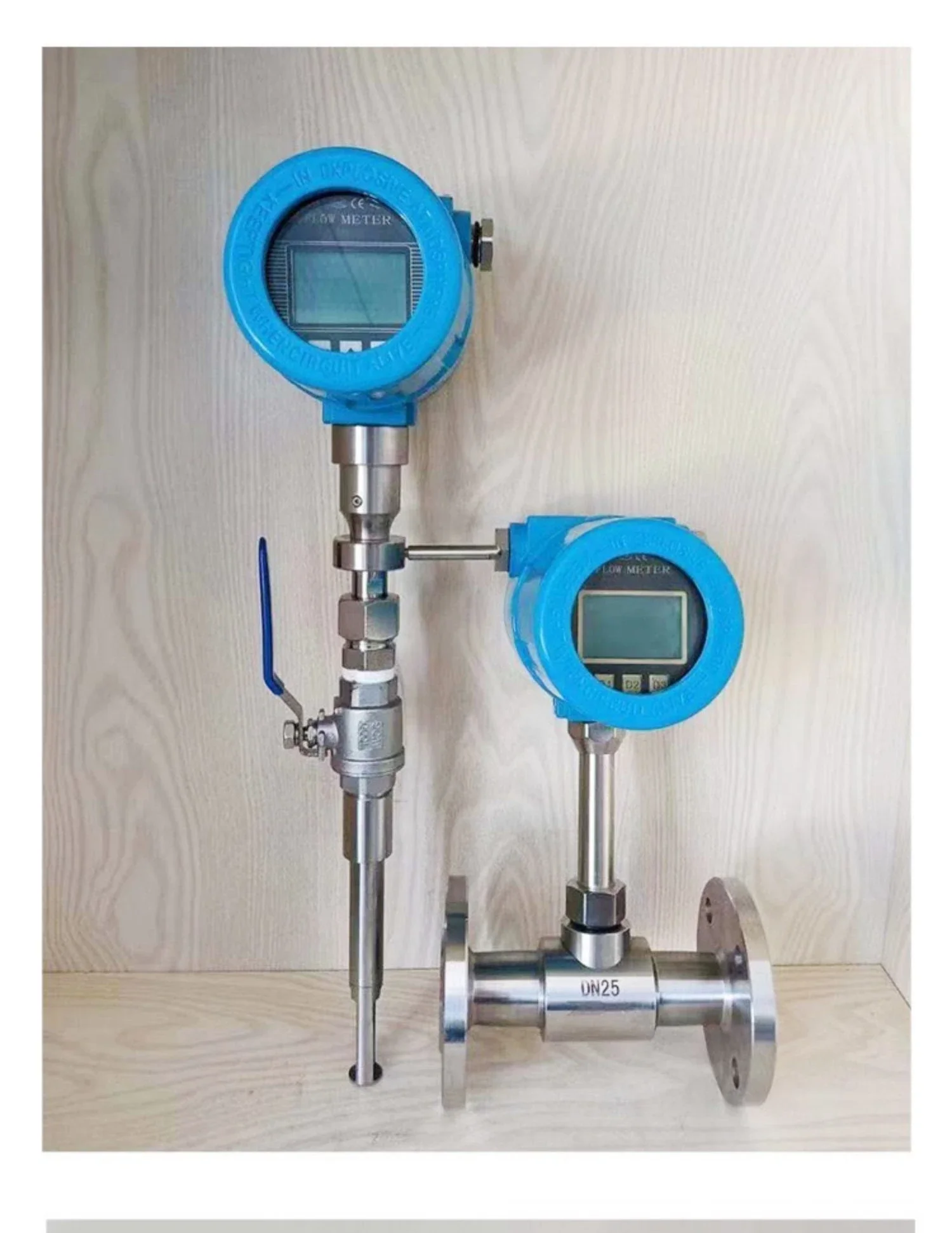 Thermal Gas Mass Flow Meter Insertion Type Flange Type Pipeline ...
