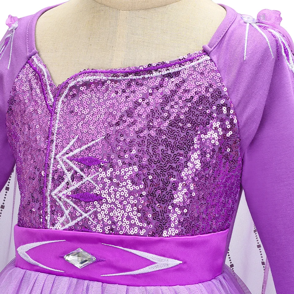 New Elsa Purple Princess Skirt Queen Anna Dress Frozen Dress Elsa Princess Costume  Dress Princess Perform New Skirt Elsa