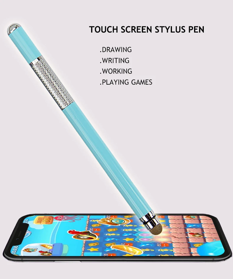 
Высококачественный металлический универсальный стилус для сенсорного экрана планшета 2 в 1 