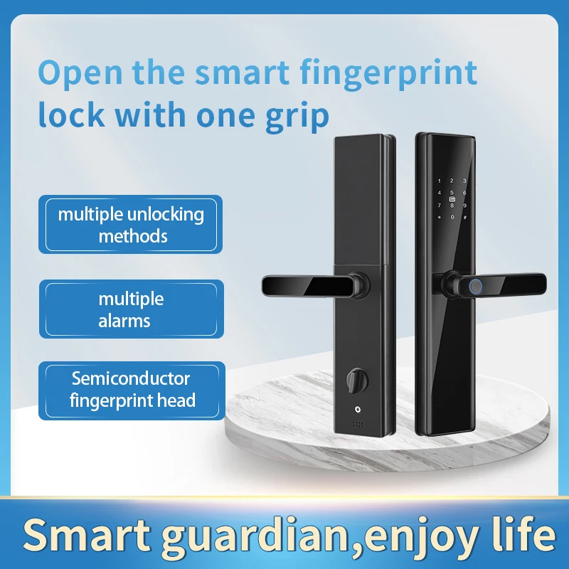 Cerraduras Inteligentes Finger Print Lock TTlock IC Card Passcode Electric Handle Lock for Home