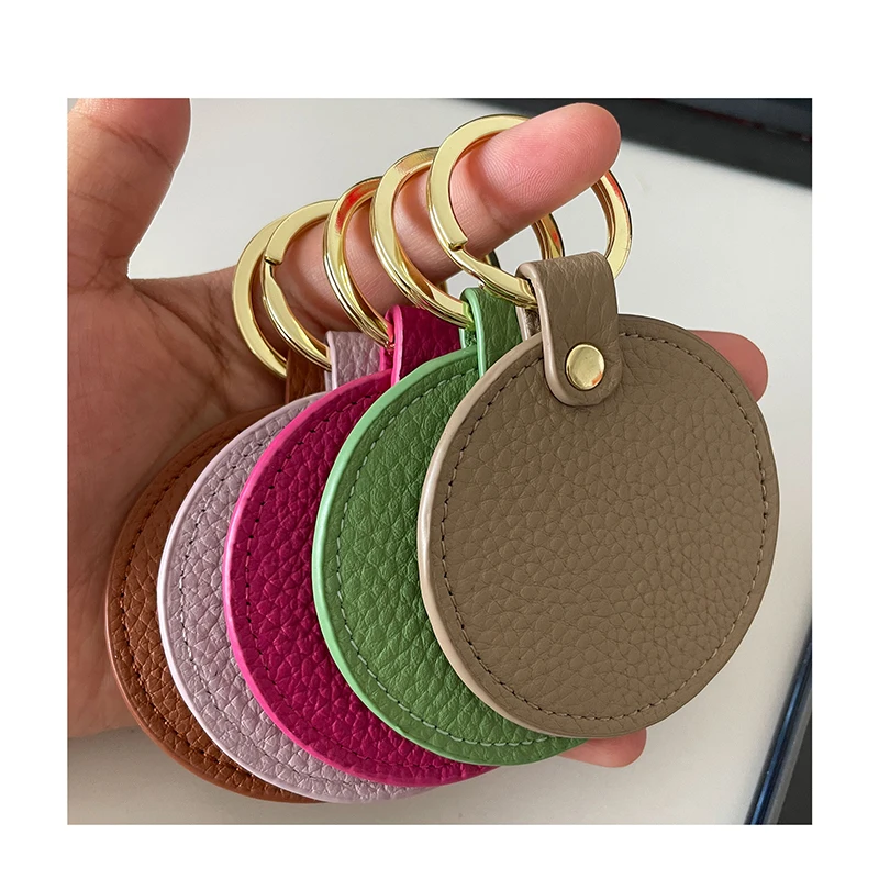 Luxury Genuine Leather Keychain Luxury Personalized Heart Shape Leather